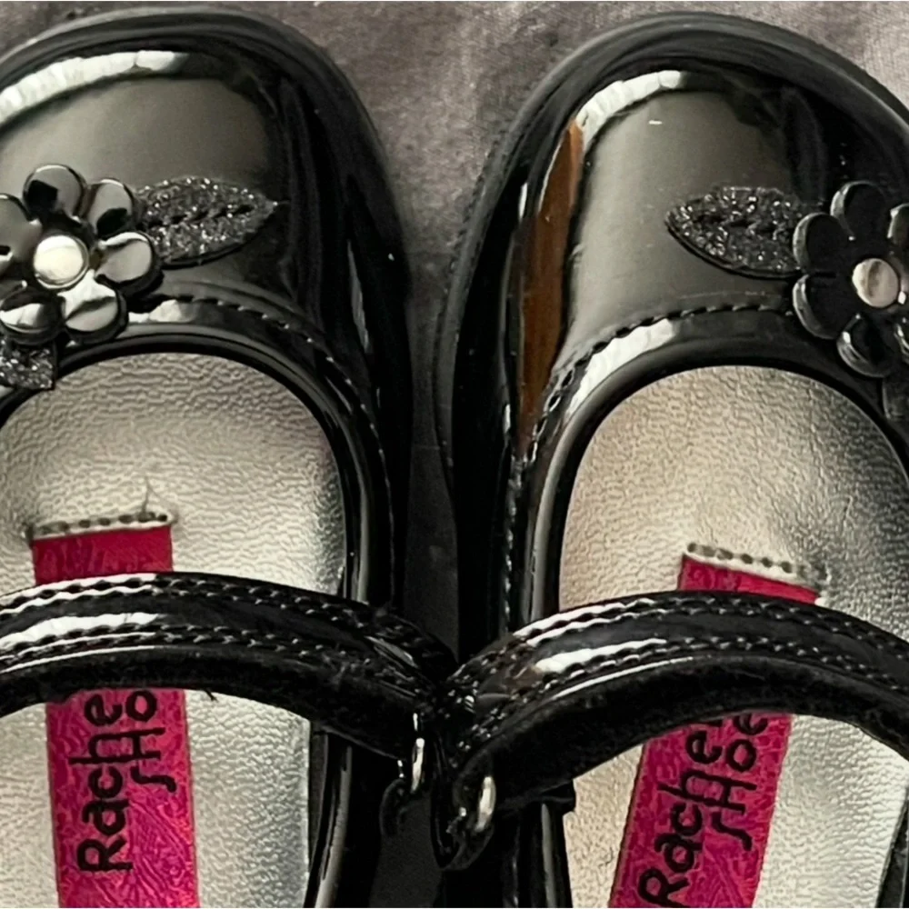 NEW Black Patent Leather Mary Janes Walkers SHOES Rachel Baby EASTER Infant Sz 3